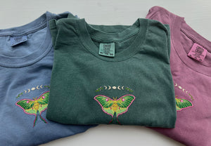 Luna moth tee purple